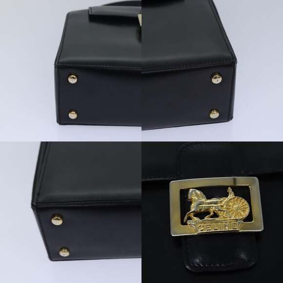 CELINE Hand Bag Leather Black - Picture 10 of 11